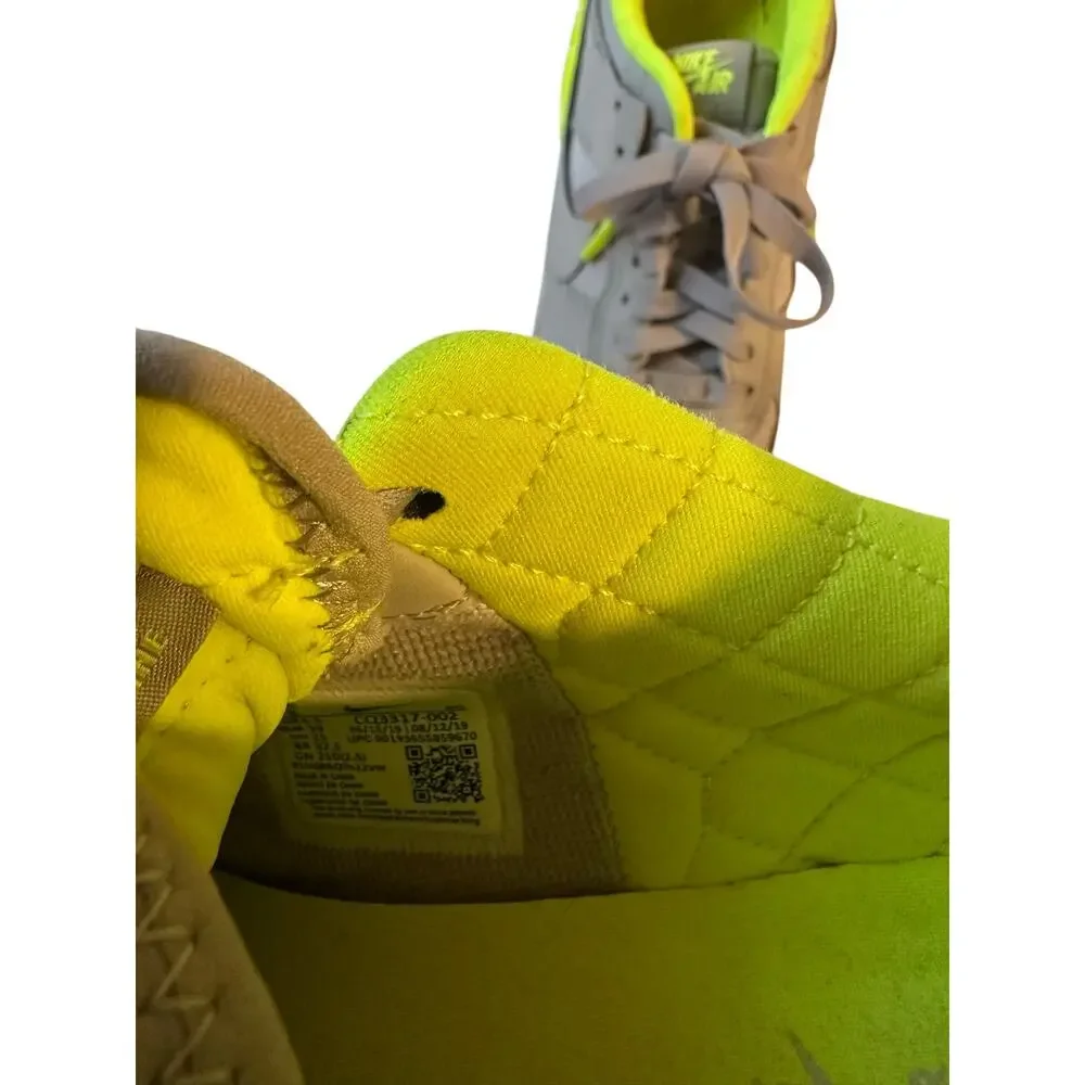 Nike Air Force 1 Shadow Atmosphere Grey Neon Green Reflective Logo Sneaker  8